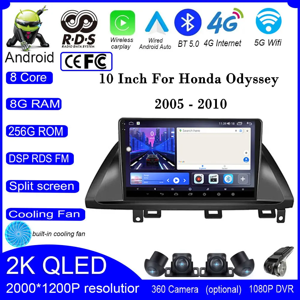 Автомагнитола для Honda Odyssey 2005 - 2010 DSP Android 14, 10 дюймов, мультимедийный видеоплеер, навигация, стерео, GPS-монитор
Автомагнитола для Honda Odyssey 2005 - 2010 DSP Android 14, 10 дюймов, мультимедийный видеоплеер, навигация, стерео, GPS-монитор