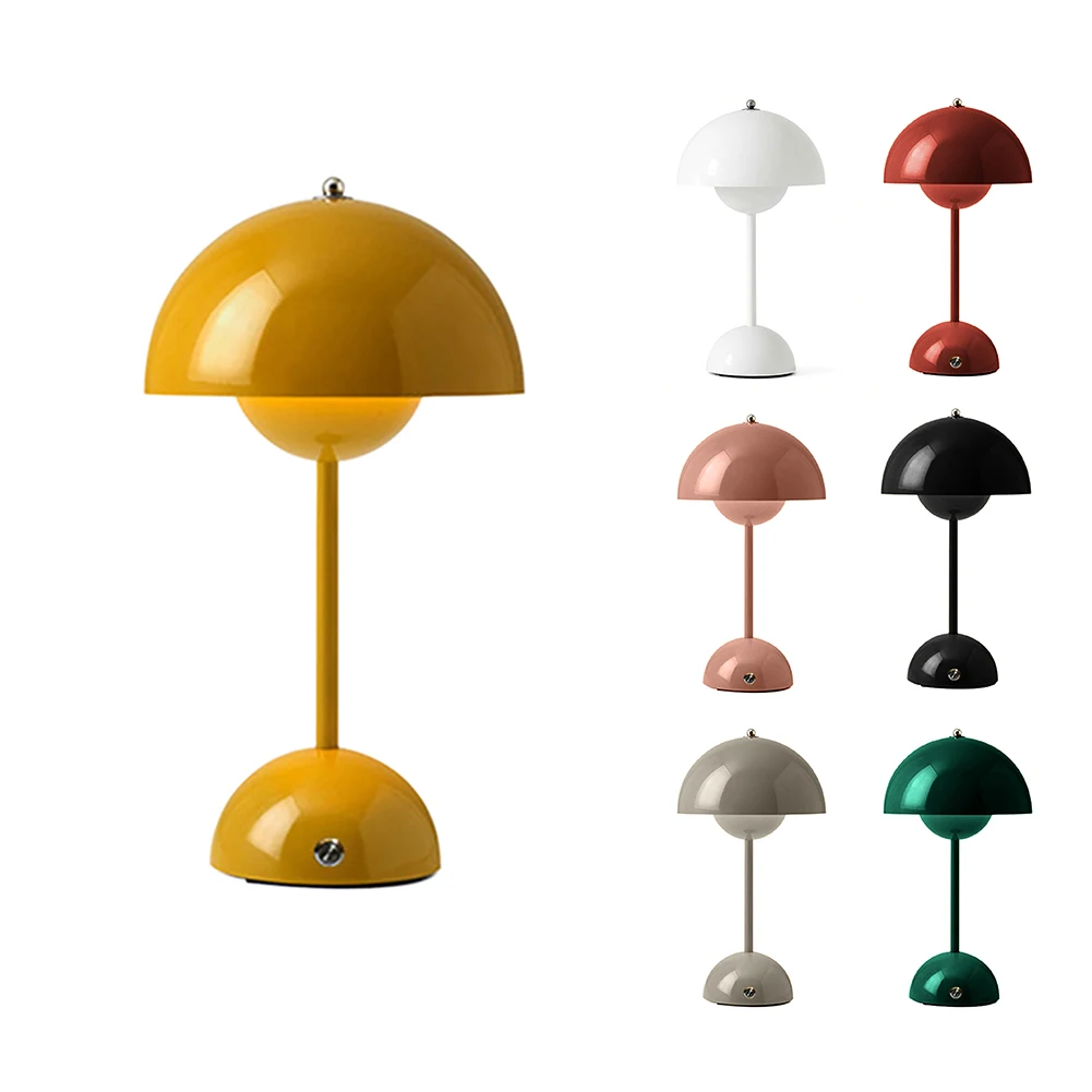 

Mushroom Table Lamp Retro Funky Cute Bedroom Night Light 2000mAH USB Rechargeable Touch Dimmable Bedside Lamp