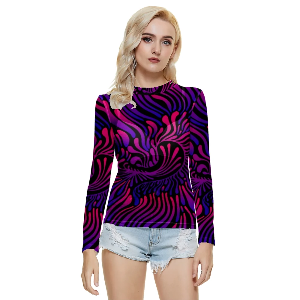 Women Fashion Sexy Net Gauze Perspective Long-sleeved Abstract Art Printing O-neck T-shirt Summer Casual Long sleeved
Women Fashion Sexy Net Gauze Perspective Long-sleeved Abstract Art Printing O-neck T-shirt Summer Casual Long sleeved