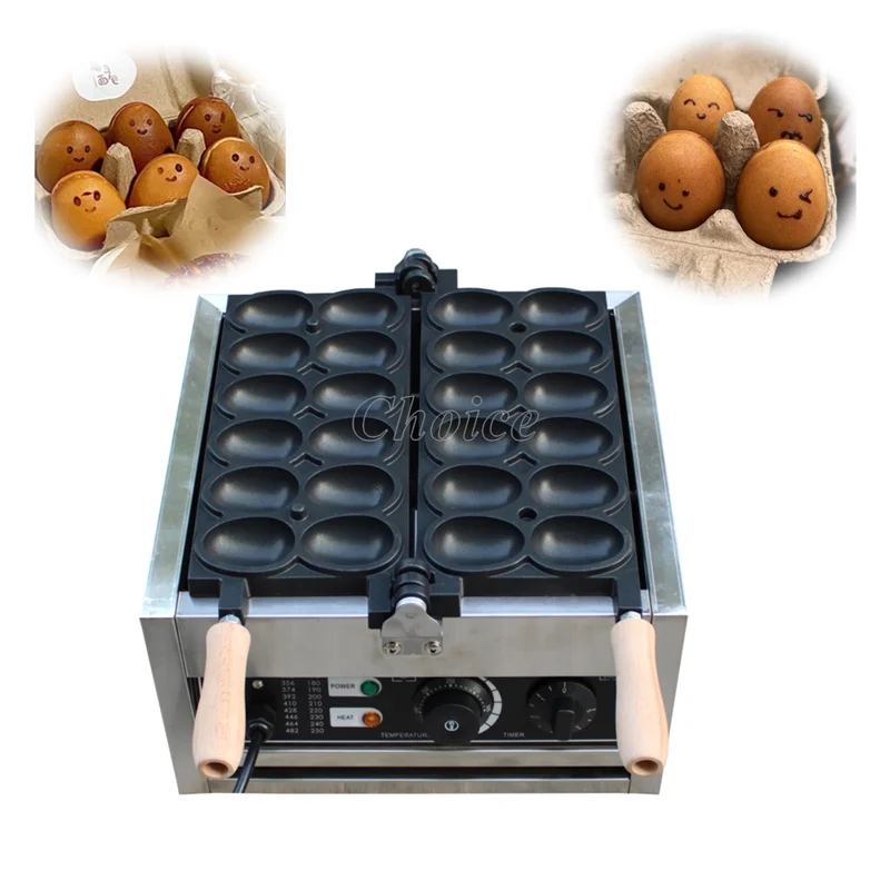 

Non-Stick Commercial 12 Holes Goose Egg Shaped Waffle Makers 1800W Waffle Making Machine Electric Goose Egg Cake Machine