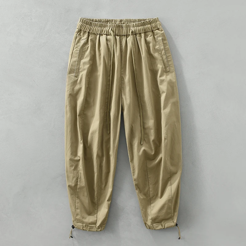 2023 Spring New Men Solid Color Cargo Straight Pants Male Prue Cotton Casual Oversized Elastic Waist Trousers
2023 Spring New Men Solid Color Cargo Straight Pants Male Prue Cotton Casual Oversized Elastic Waist Trousers