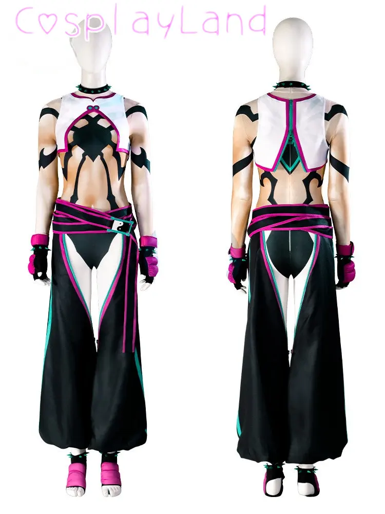 

Han Juri Cosplay Women Cosplay Costume Fighter Game SF 6 Halloween Carnival Party Clothes Disguise Roleplay Fantasia Outfits