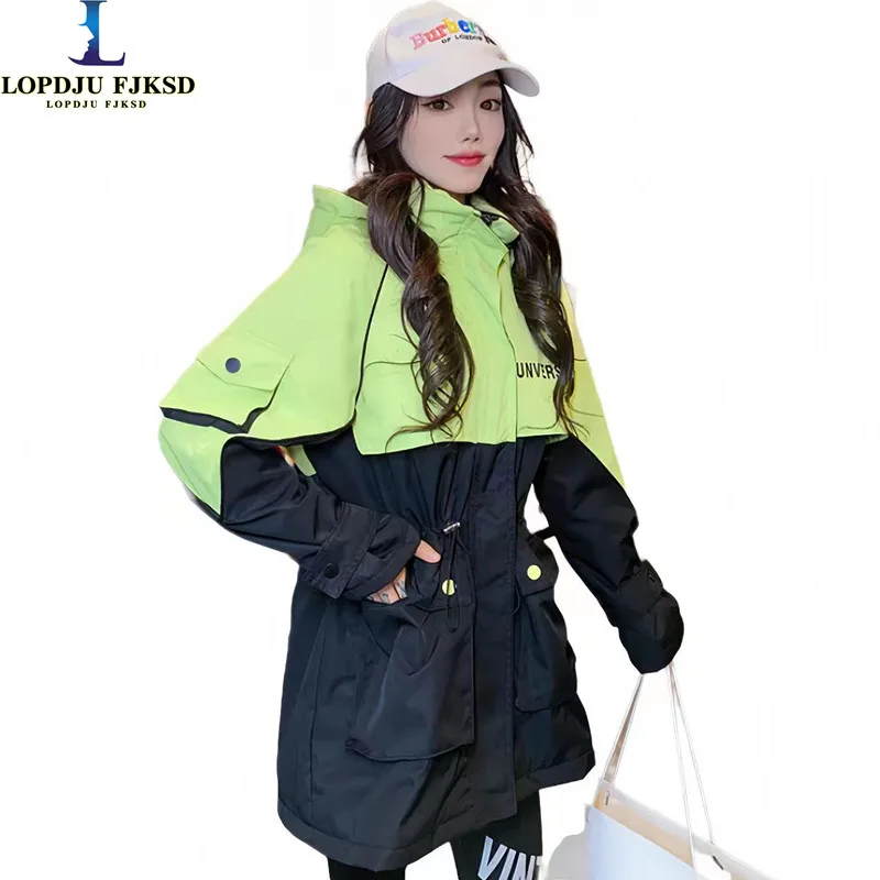 Women's Embroidery Trench Coats, Adjustable Waist, Hooded Outerwear, Female Clothing Tops, Fashion, Autumn, Winter, New, 2023
Women's Embroidery Trench Coats, Adjustable Waist, Hooded Outerwear, Female Clothing Tops, Fashion, Autumn, Winter, New, 2023