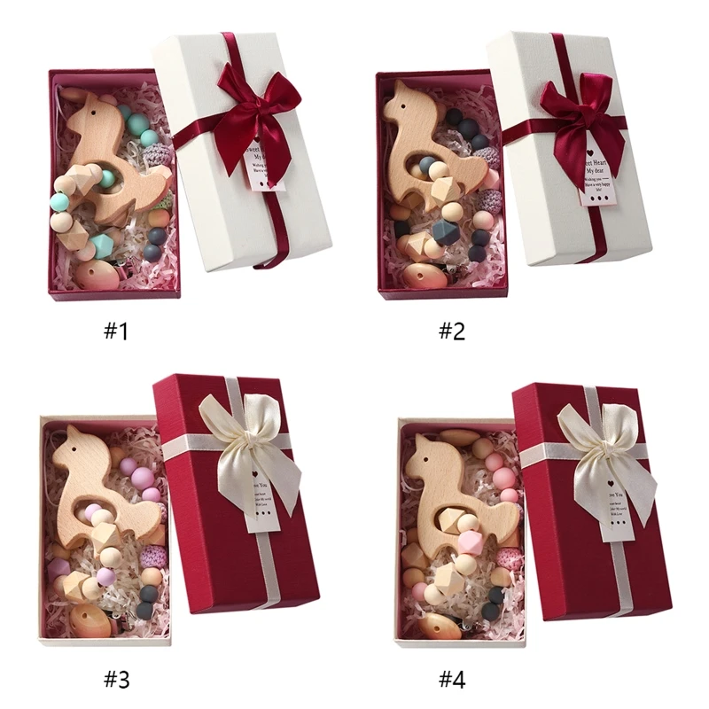 Детская деревянная погремушка с силиконовой цепочкой для соски, набор игрушек, аксессуары для новорожденных, мальчиков и девочек, товары для прорезывания зубов, подарок
Детская деревянная погремушка с силиконовой цепочкой для соски, набор игрушек, аксессуары для новорожденных, мальчиков и девочек, товары для прорезывания зубов, подарок