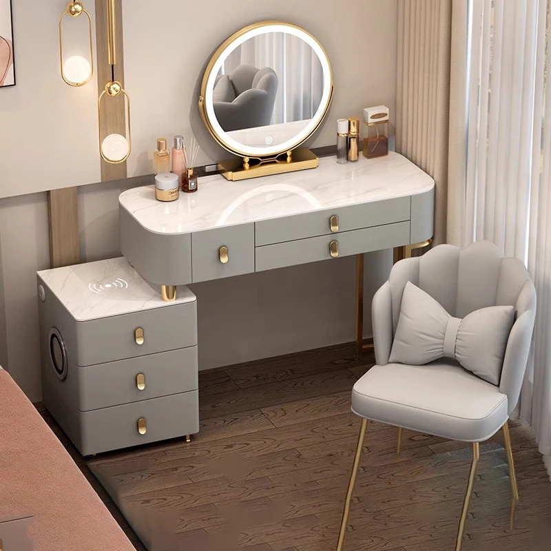 

Luxury Mobile Table Vanity Desk Storage Nordic Dressing Wood Organizer Dressing Table Cabinet Schmink Tisch Bedroom Furniture