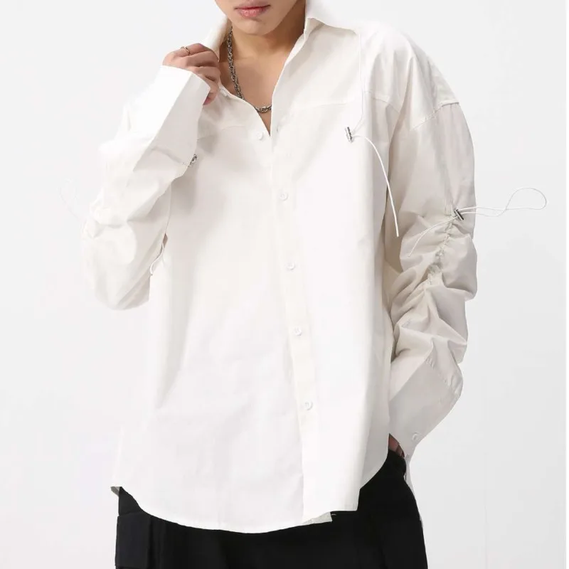 Spring 2024 Summer New Shirt Solid Color Simple Fashionable Drawstring Design Lapel Single Breasted Top WS6001
Spring 2024 Summer New Shirt Solid Color Simple Fashionable Drawstring Design Lapel Single Breasted Top WS6001
