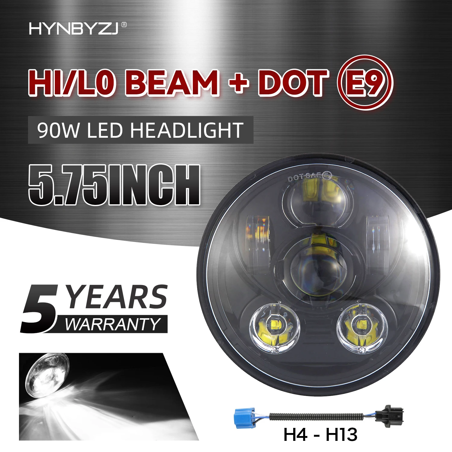 HYNBYZJ Black 5-3/4" 5.75 Inch Motorcycle LED Headlight Hi Low Beam 60W 90W 12V 24V For Harley Sportster XL 883 1200 Dyna
HYNBYZJ Black 5-3/4" 5.75 Inch Motorcycle LED Headlight Hi Low Beam 60W 90W 12V 24V For Harley Sportster XL 883 1200 Dyna