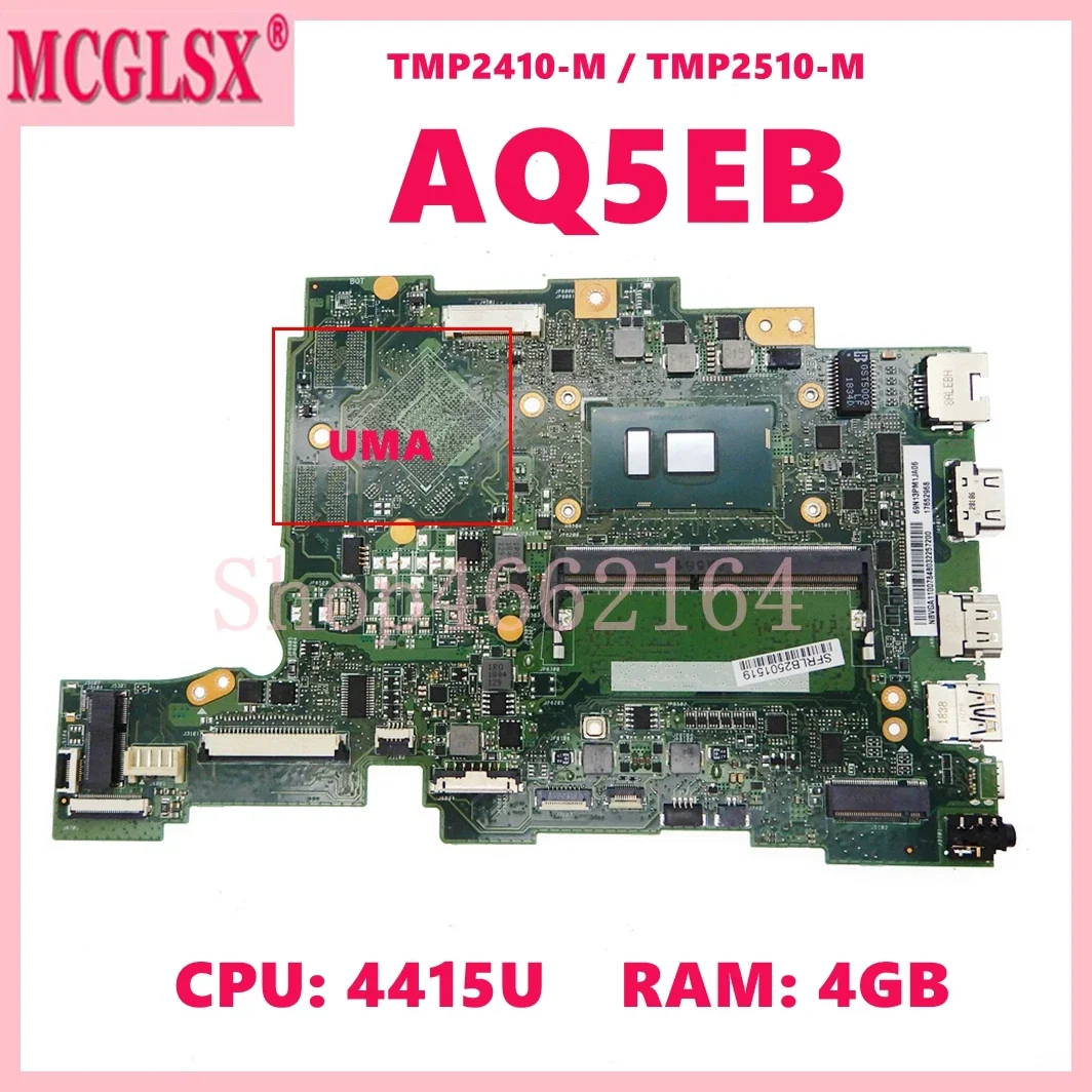 Материнская плата для ноутбука AQ5EB с процессором 4415U 4GB-RAM для Acer TravelMate TMP2410-M / TMP2510-M материнская плата для ноутбука протестирована ОК
Материнская плата для ноутбука AQ5EB с процессором 4415U 4GB-RAM для Acer TravelMate TMP2410-M / TMP2510-M материнская плата для ноутбука протестирована ОК