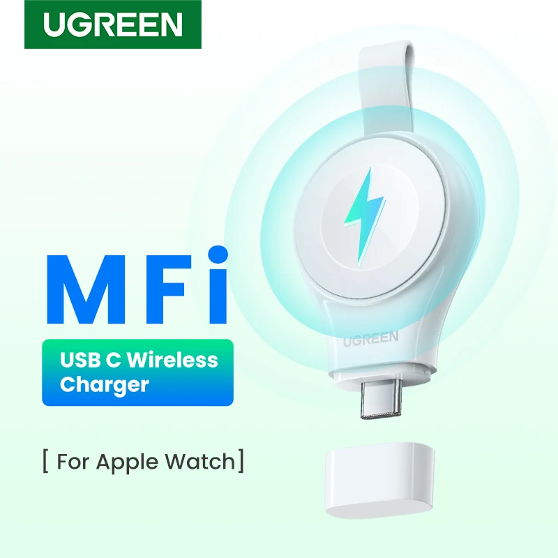 UGREEN USB Type C портативное беспроводное зарядное устройство MFi для Apple IWatch 7 6 SE