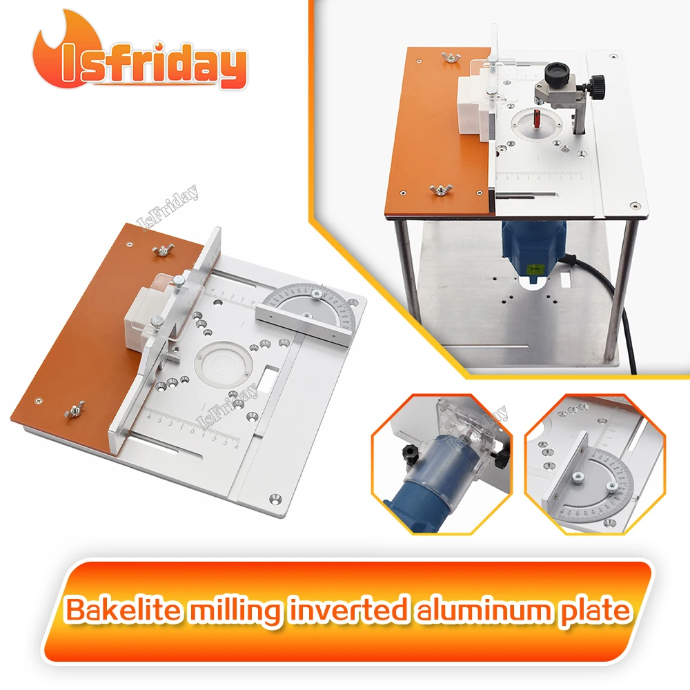 Router Table Insert Plate Electric Wood Milling Flip Board with Miter Gauge Guide Set Al DIY Table Saw Woodworking Workbench
Router Table Insert Plate Electric Wood Milling Flip Board with Miter Gauge Guide Set Al DIY Table Saw Woodworking Workbench