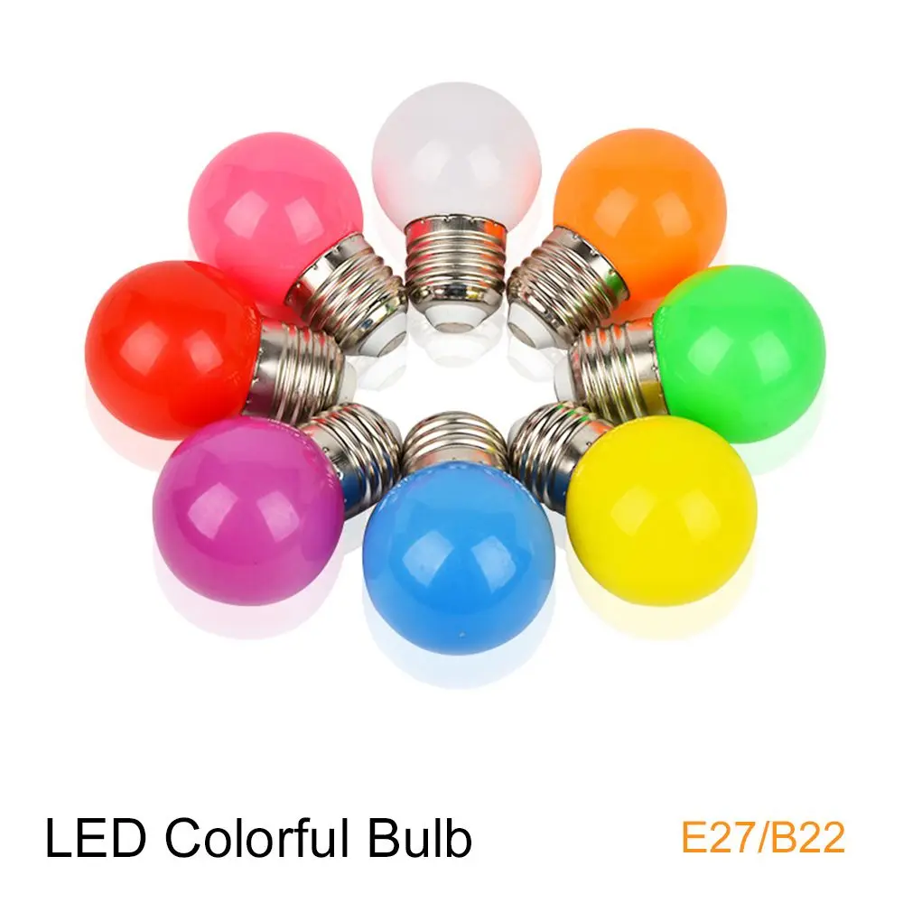 

1PC NEW Durable E27 B22 3W Led Bulb Lamp Colorful Led Light Lamparas Flashlight G45 Globe Bulbs Home Decoration
