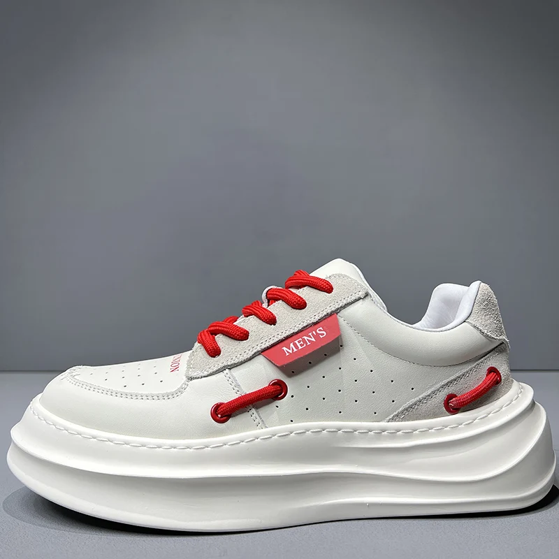 Men's Trendy Shoes Personalized Thick Soles Increased Weight Lightweight Leather Sports and Leisure Shoes White Board Shoes Man
Men's Trendy Shoes Personalized Thick Soles Increased Weight Lightweight Leather Sports and Leisure Shoes White Board Shoes Man
