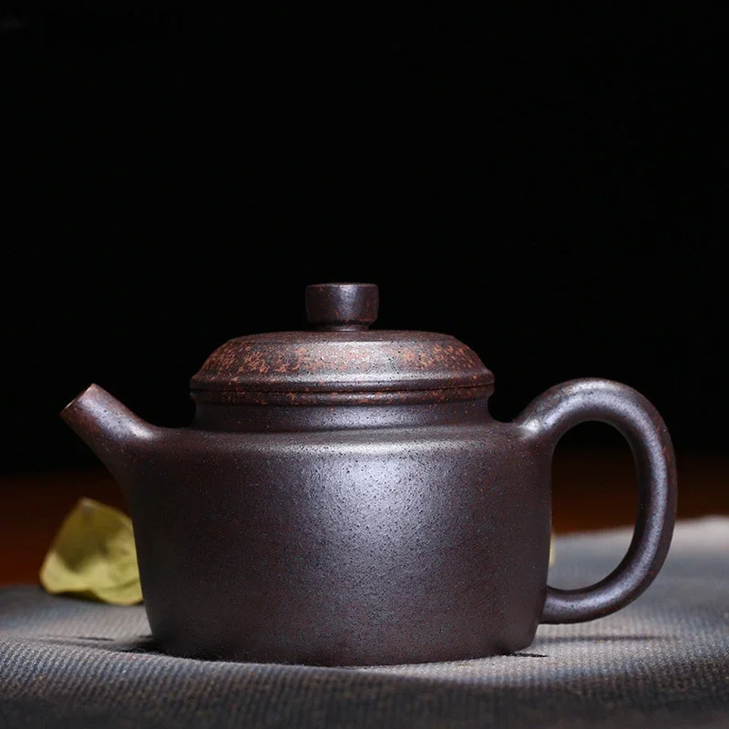 

Yixing Purple Clay Tea pot Retro firewood Kiln change Teapot Ore beauty filter kettle Master handmade Teaware Drinkware 260ml
