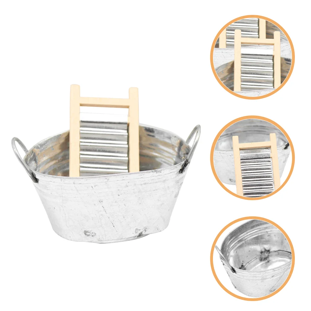 Mini House Basin Wash Board Decor Dollhouse Miniature Basin Washboard Bucket Set Mini Furniture
Mini House Basin Wash Board Decor Dollhouse Miniature Basin Washboard Bucket Set Mini Furniture