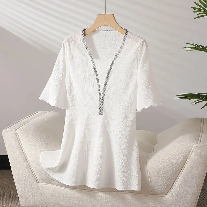 2023 Summer Fashion Short Sleeve T shirt Women Tops Tshirt Women T-shirt V-neck Loose Cotton Tees Blouses Leisure Lady Tops A740
2023 Summer Fashion Short Sleeve T shirt Women Tops Tshirt Women T-shirt V-neck Loose Cotton Tees Blouses Leisure Lady Tops A740