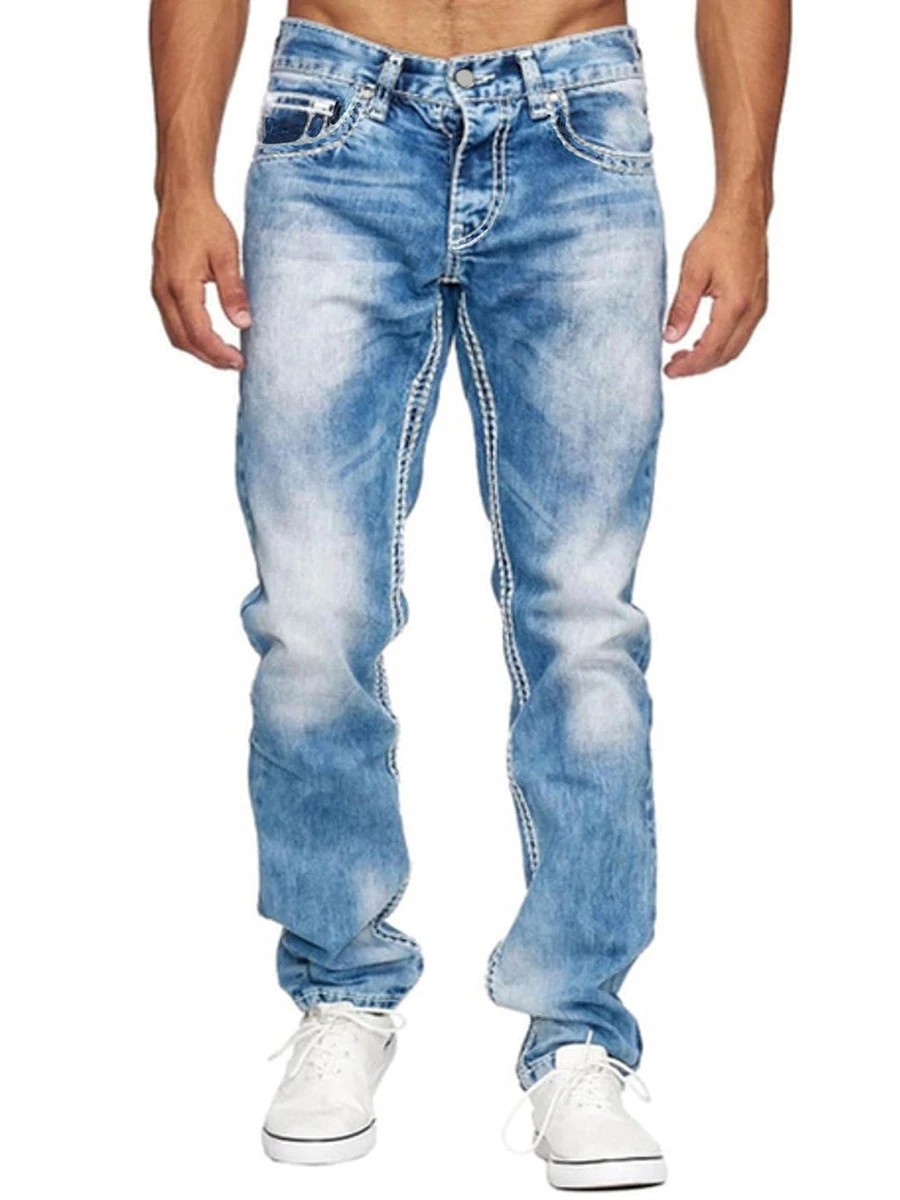 Men's Men Jeans Gradient Color Distressed Denim Long Pants Casual Low Waist Slightly Elastic Jeans Streetwear
Men's Men Jeans Gradient Color Distressed Denim Long Pants Casual Low Waist Slightly Elastic Jeans Streetwear