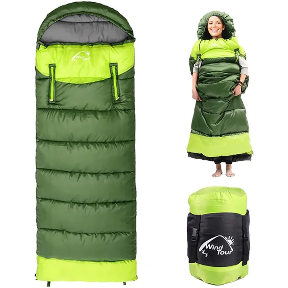 

0Degree Wearable Sleeping Bag for Adults Compact Lightweight Cold Weather Mummy Sleeping Bags for 2-3 Season Camping Backpacking