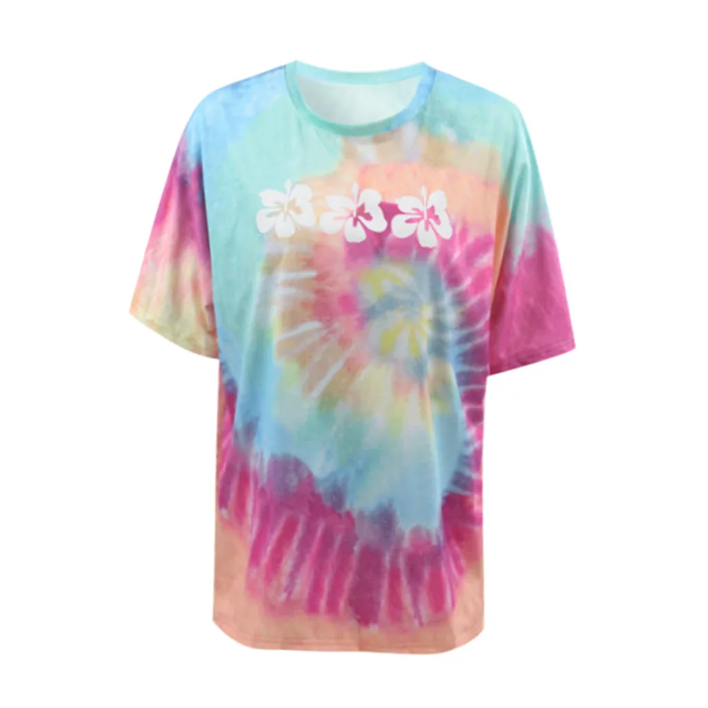 Tie-dye Print T-shirt Summer Casual Street Fashion Woman Clothes Loose Short Sleeve Tops for Girls
Tie-dye Print T-shirt Summer Casual Street Fashion Woman Clothes Loose Short Sleeve Tops for Girls
