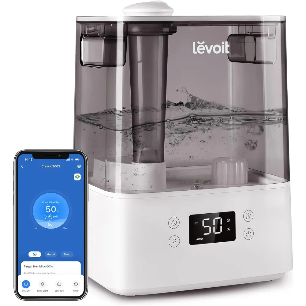 Humidifier, Extra Large 6L Tank Coolers, APP & Voice Control, Essential Oil Diffuser, Humidity Setting with Sensor, Humidifier
Humidifier, Extra Large 6L Tank Coolers, APP & Voice Control, Essential Oil Diffuser, Humidity Setting with Sensor, Humidifier