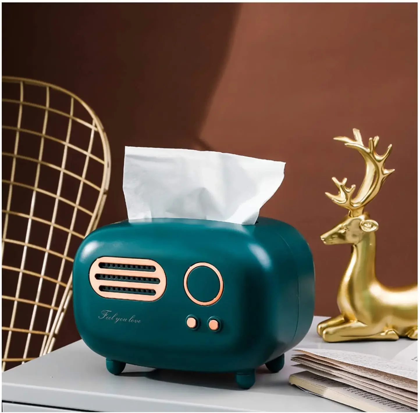 Vintage Tissue Box Cover Radio Shape Tissue Holder Kitchen Office Cafe Napkin Dispenser Container Storage Case for Livingroom
Vintage Tissue Box Cover Radio Shape Tissue Holder Kitchen Office Cafe Napkin Dispenser Container Storage Case for Livingroom