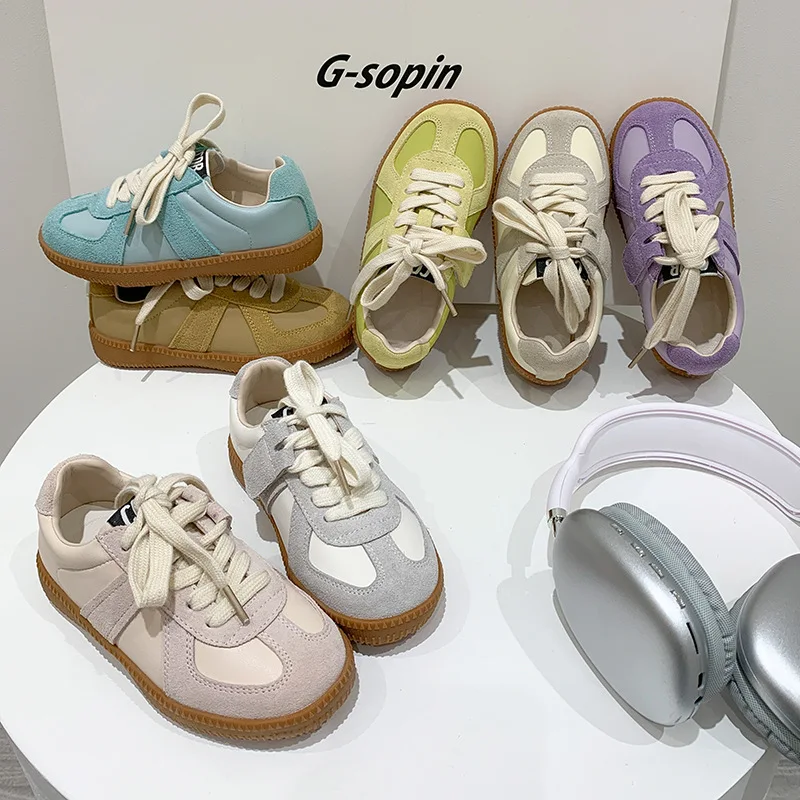 Classic German Trainer Shoes Brands Sports Shoes for Children Leather Hiking Sneakers Boys Casual Girls Vintage Athletic Shoes 
Classic German Trainer Shoes Brands Sports Shoes for Children Leather Hiking Sneakers Boys Casual Girls Vintage Athletic Shoes