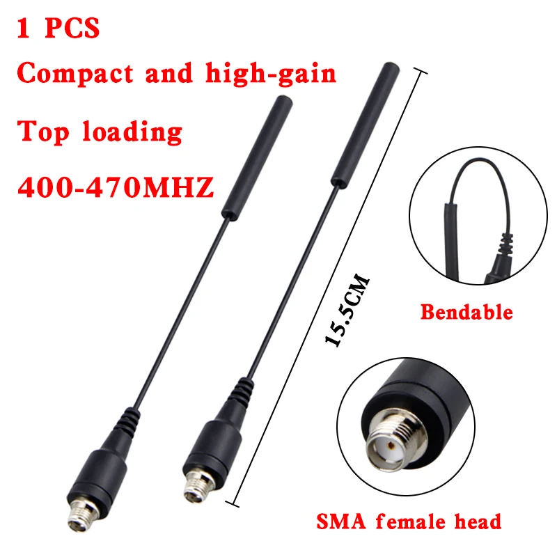 Two Way Radio UHF 400-470 MHZ Walkie Talkie Antenna Replacement for HYT TC500 TC500S TC610 TC700 UHF
Two Way Radio UHF 400-470 MHZ Walkie Talkie Antenna Replacement for HYT TC500 TC500S TC610 TC700 UHF