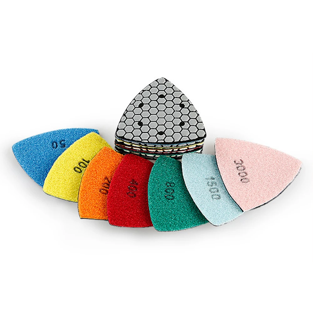 90mm Triangle Dry Polishing Pads For Granite Marble Concrete Stone Sanding Pads Polishing Discs 50-3000 Grit
90mm Triangle Dry Polishing Pads For Granite Marble Concrete Stone Sanding Pads Polishing Discs 50-3000 Grit