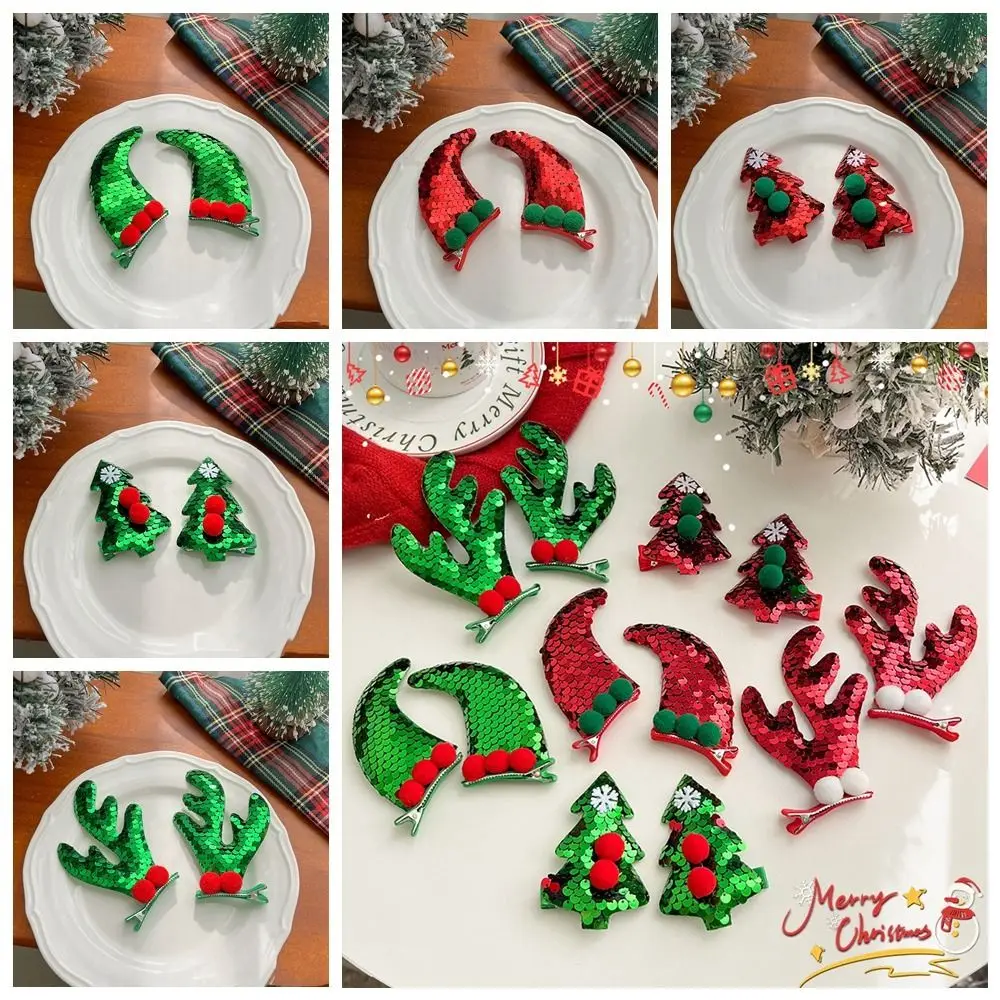 Merry Christmas Decor Christmas Hairpin Sequin Santa Claus Children Antler Hair Clip Korean Hair Accessories Plush Duckbill Clip 
Merry Christmas Decor Christmas Hairpin Sequin Santa Claus Children Antler Hair Clip Korean Hair Accessories Plush Duckbill Clip