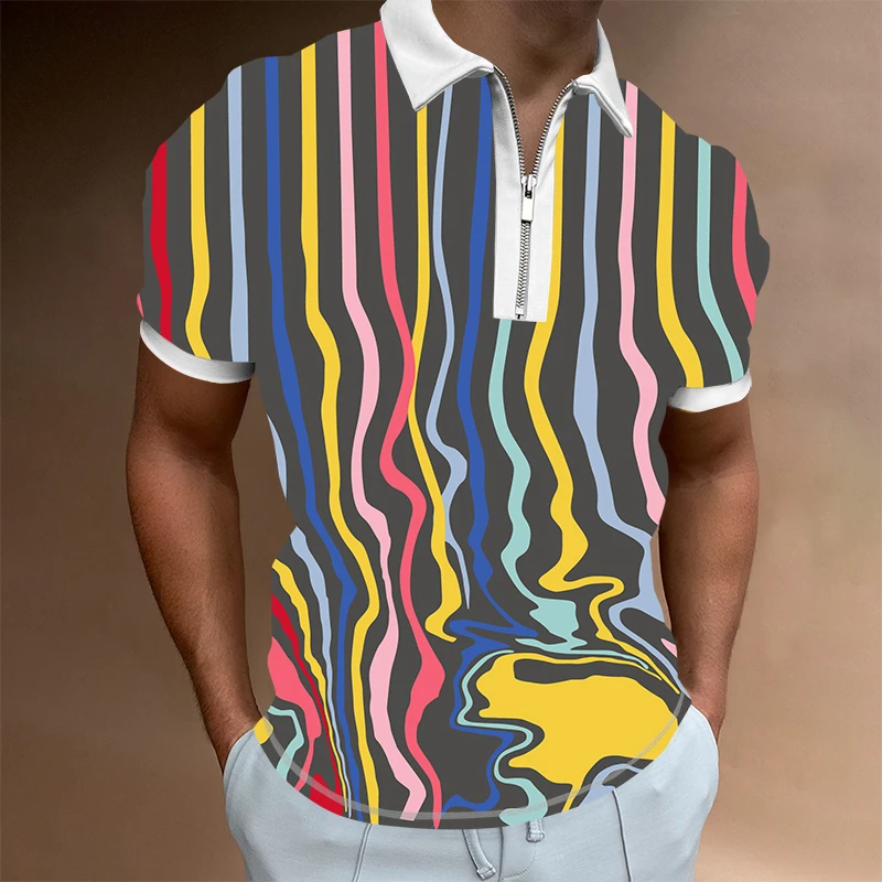 Summer Fashion Men's Clothing Polo Shirts Casual Lapel Zip Golf Streetwear 3D Printed Short Sleeve T Shirts Men's Polo Shirts
Summer Fashion Men's Clothing Polo Shirts Casual Lapel Zip Golf Streetwear 3D Printed Short Sleeve T Shirts Men's Polo Shirts