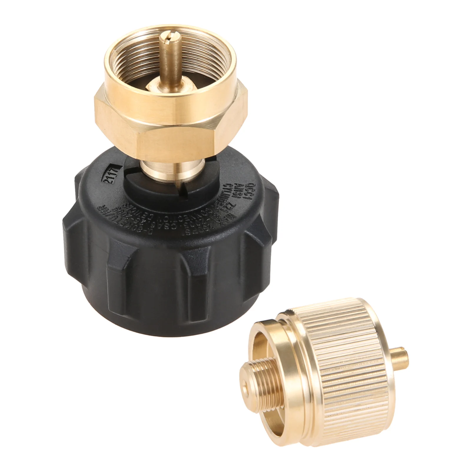 Propane Refill Solid Brass Adapter 1LB Gas Cylinder Tank Coupler QCC1/Type1 Cylinder 201B Convert to EN417 Bottle Thread 7/16"
Propane Refill Solid Brass Adapter 1LB Gas Cylinder Tank Coupler QCC1/Type1 Cylinder 201B Convert to EN417 Bottle Thread 7/16"