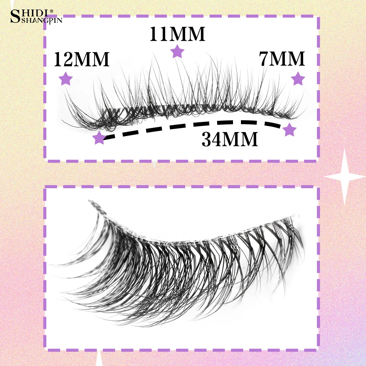 5/10 Pairs False Eyelashes Soft Natural Look Fluffy Wispy Lashes 3D Faux Mink Fake Eyelashes Clear Band Eye Lashes Make up 6 S1e2b4d101c73441da4211572459301e9E