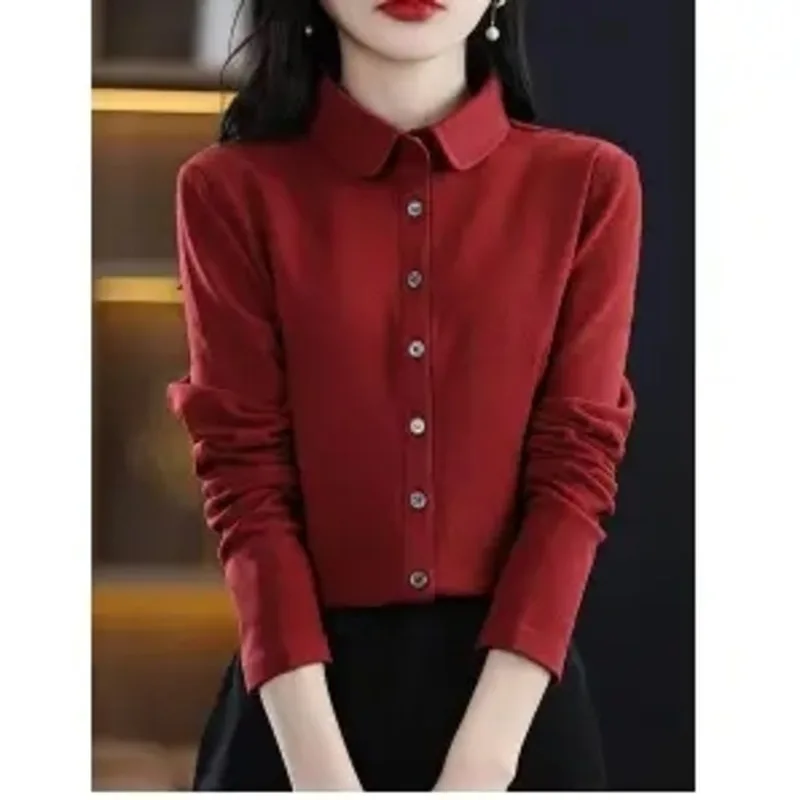 2023 Thermal Lapel T-Shirt Women Spring Autumn Period Casual Clothing Long Sleeve Bottoming Tops Fashion Loose Harajuku Retro
2023 Thermal Lapel T-Shirt Women Spring Autumn Period Casual Clothing Long Sleeve Bottoming Tops Fashion Loose Harajuku Retro