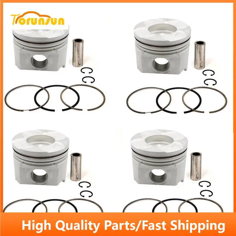 

New 4 Sets STD Piston Kit With Ring ME241686 Fit For Mitsubishi 4M51 Engine 118MM