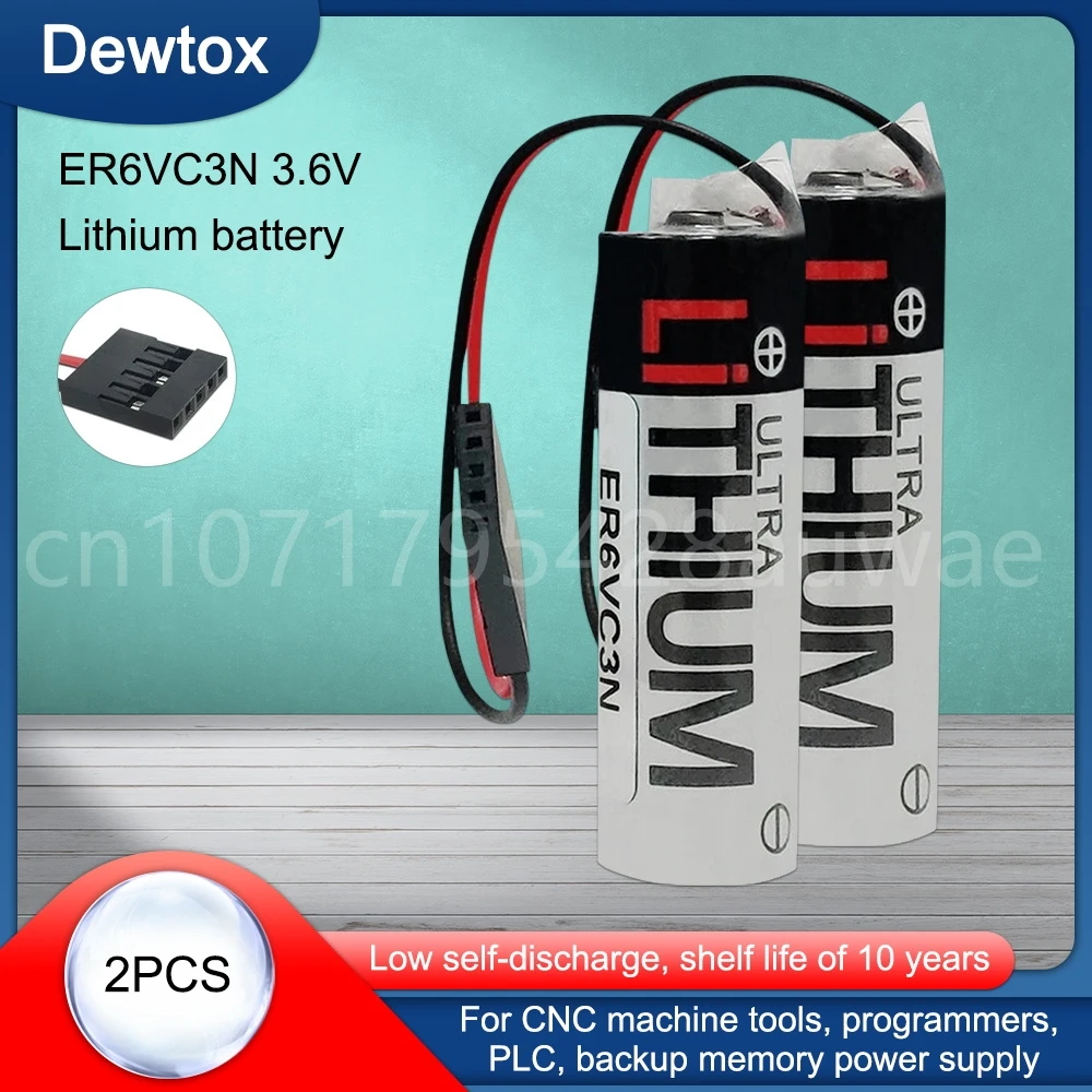 2PCS 3.6v 2000mAh ER6VC3N ER6V FOR Yaskawa special PLC CNC Lilithium Battery + JAE Black plug 5 holes 2 wire
2PCS 3.6v 2000mAh ER6VC3N ER6V FOR Yaskawa special PLC CNC Lilithium Battery + JAE Black plug 5 holes 2 wire