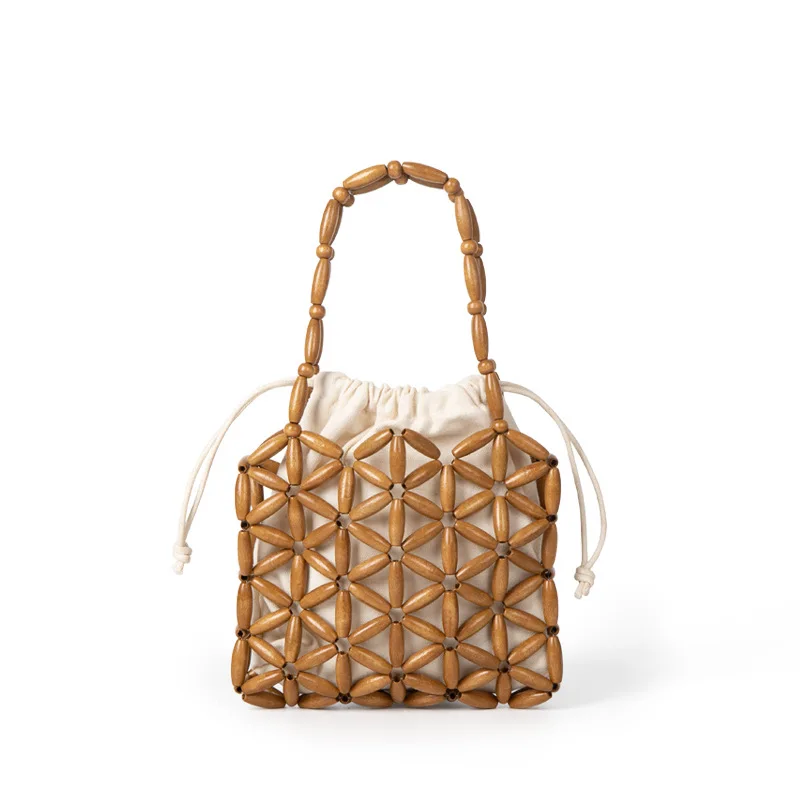 Hollow Bucket Bags Khaki Tote Casual Beaded Hand Bag Fashion Versatile Luxury Designer Brand Handbags For Women 2023 New
Hollow Bucket Bags Khaki Tote Casual Beaded Hand Bag Fashion Versatile Luxury Designer Brand Handbags For Women 2023 New