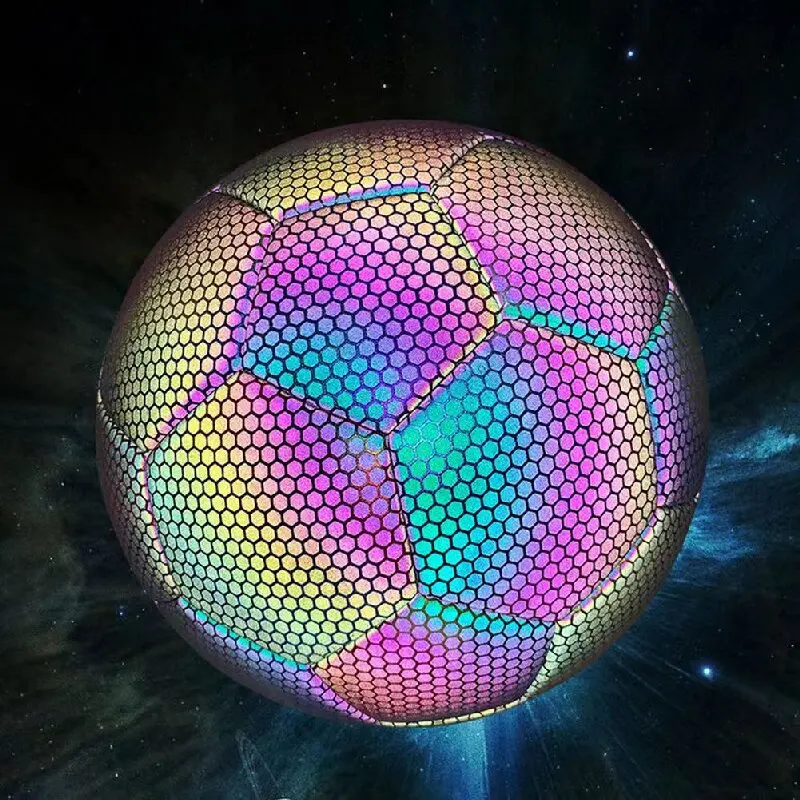 2023 New Reflective Football Size 5 PU Glow in the Dark Soccer ball Luminous Night Outdoor Team Train Foot ball For Teenagers
2023 New Reflective Football Size 5 PU Glow in the Dark Soccer ball Luminous Night Outdoor Team Train Foot ball For Teenagers