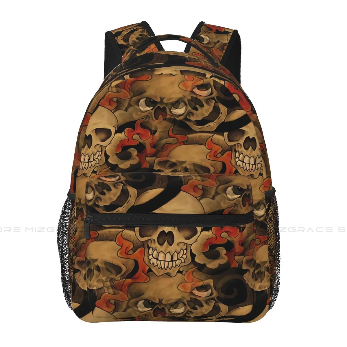 

Large Capacity Casual School Bag Retro Skulls Travel Laptop Backpacks Skull Style Multifunctional Soft Rucksack for Teenager