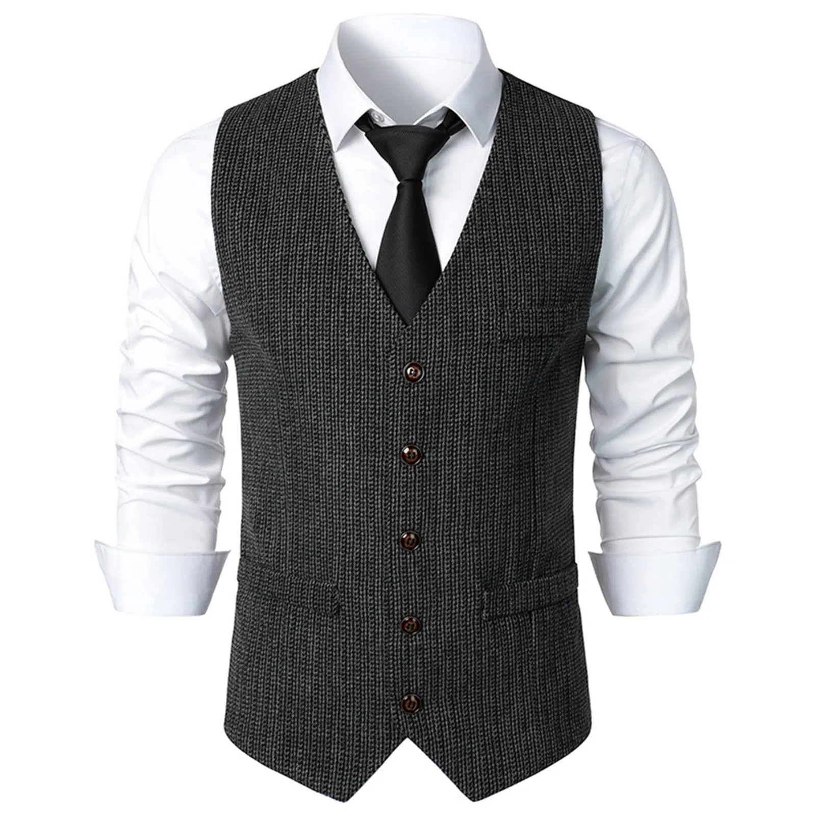 Men'S Suit Vest Solid Color Waistcoat Men'S Vest Solid Color V-Neck Sleeveless Button Blazer Plus Size Formal Business Jacket
Men'S Suit Vest Solid Color Waistcoat Men'S Vest Solid Color V-Neck Sleeveless Button Blazer Plus Size Formal Business Jacket