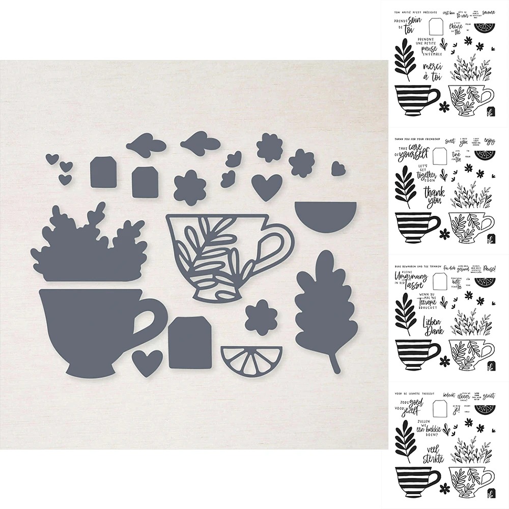 Teacup Metal Cutting Dies match Clear Stamps Set Lemon Tea Bag Stamps DIY Paper Cards Album Decor Crafting Project 2022 New
Teacup Metal Cutting Dies match Clear Stamps Set Lemon Tea Bag Stamps DIY Paper Cards Album Decor Crafting Project 2022 New