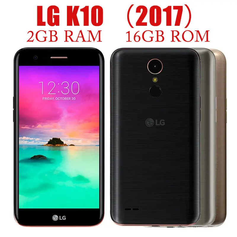 

Unlocked Original LG K10 (2017) M250 Smartphone 16GB ROM 2GB RAM Mobile LTE Octa Core Rear Camera 13MP 5.3" Bluetooth Cell Phone