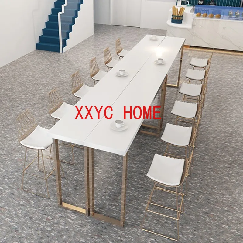 

Luxury Coffee Bar Tables Dining Room Modern High Wooden Bar Tables Reception Desk Muebles De Cocina Home Furniture YY50BT