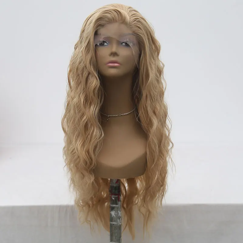 High Quality Blonde Mix Gold Cosplay Water Wave Synthetic 13X4 Lace Front Wigs Glueless Heat Resistant Fiber Hair For Women Wigs
High Quality Blonde Mix Gold Cosplay Water Wave Synthetic 13X4 Lace Front Wigs Glueless Heat Resistant Fiber Hair For Women Wigs