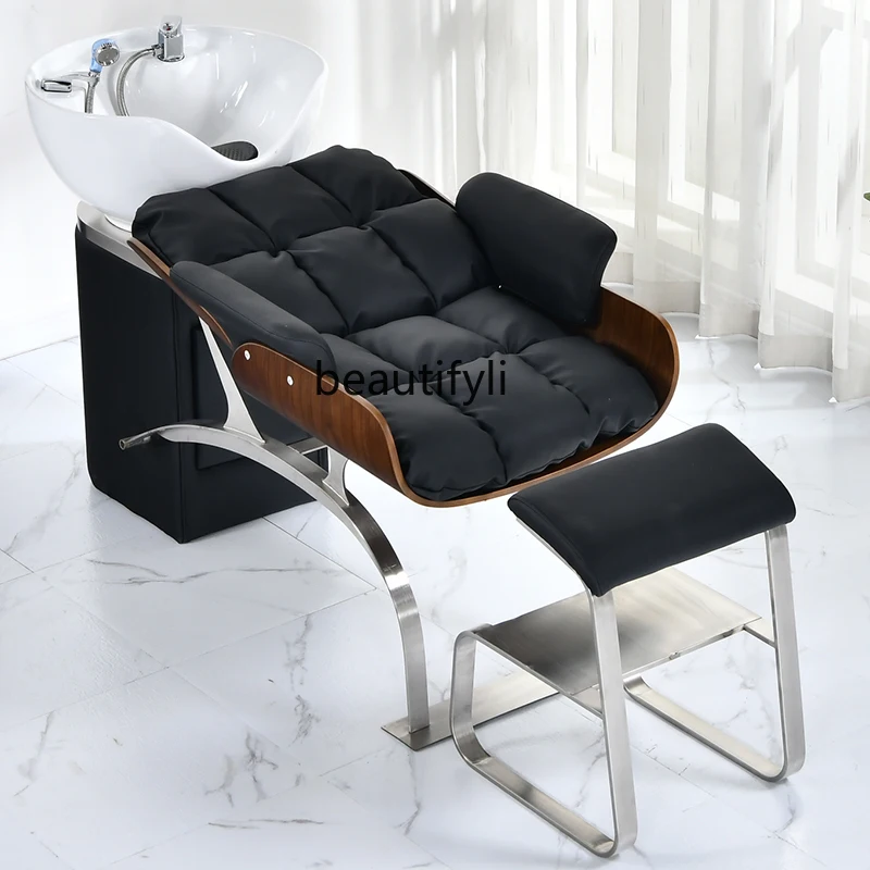 Barber Shop Shampoo Chair Flushing Bed Hair Salon High-End Lying Half Ceramic Deep Basin Shampoo Chair
Barber Shop Shampoo Chair Flushing Bed Hair Salon High-End Lying Half Ceramic Deep Basin Shampoo Chair
