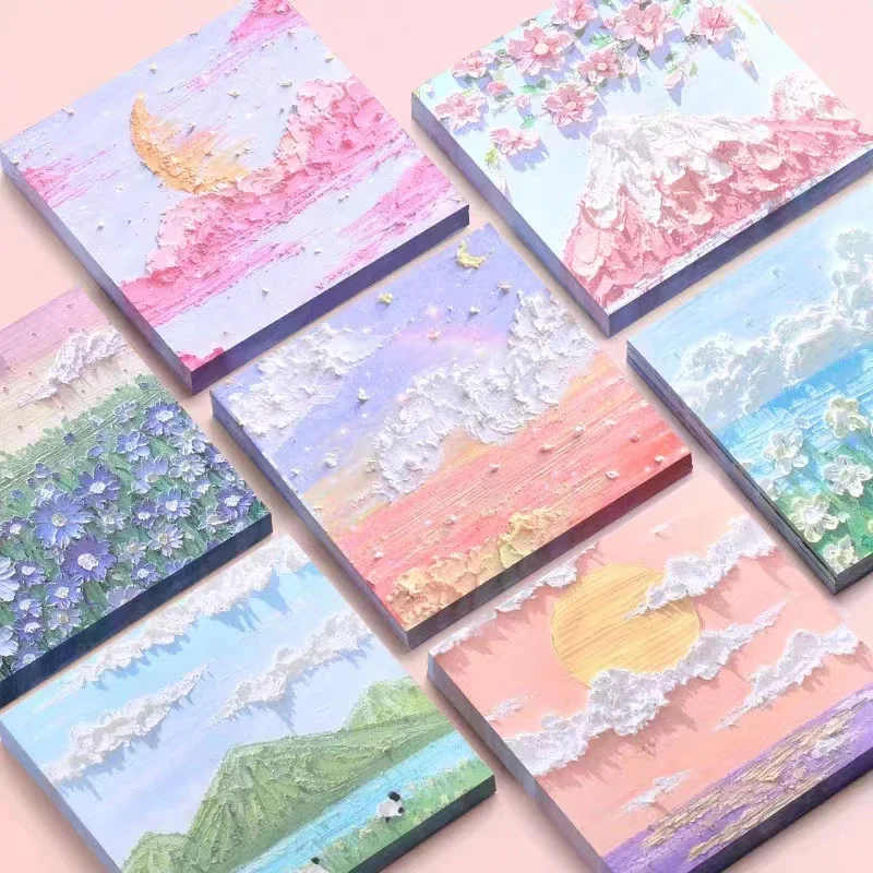 80 Sheets Landscape Oil Painting Memo Pads Creative Retro Style Sticky Notes Decoration Message Notes Stationery Office Supplies
80 Sheets Landscape Oil Painting Memo Pads Creative Retro Style Sticky Notes Decoration Message Notes Stationery Office Supplies