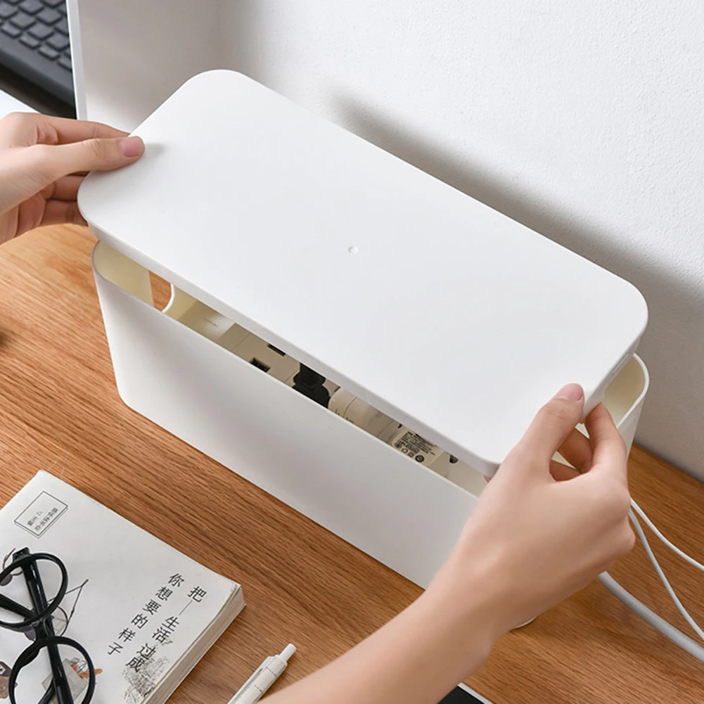 Cable Cord Organizer Hider Large Cable Management Box For TV Computer White Plastic Cables Surge Protectors Home Wire Organizer
Cable Cord Organizer Hider Large Cable Management Box For TV Computer White Plastic Cables Surge Protectors Home Wire Organizer