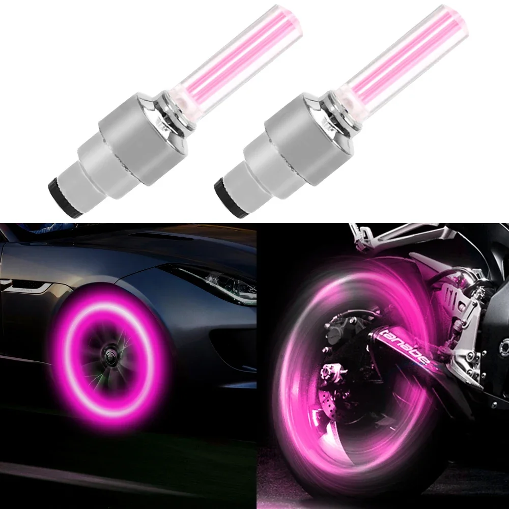 2Pcs General Motors Wheel LED Lights Motorcycle Decorative Tire Valve Caps Flashing Spokes Neon Pink Glow
2Pcs General Motors Wheel LED Lights Motorcycle Decorative Tire Valve Caps Flashing Spokes Neon Pink Glow