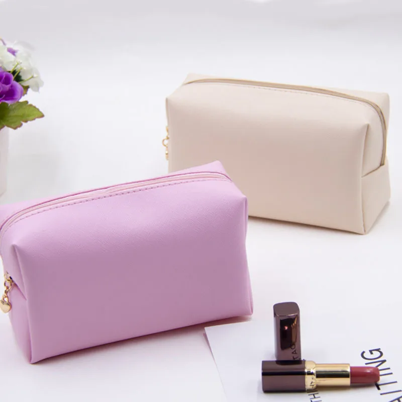

Girls Cosmetic Bag for Makeup PU Leather Make Up Organizer Case Handbag Women Travel Toiletry Storage Pouch Make Up Case