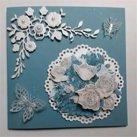 

Craft Die Cutting Flower Cutting Dies Carbon Steel Embossing Stencils Scrapbooking Photo Album DIY Decorative