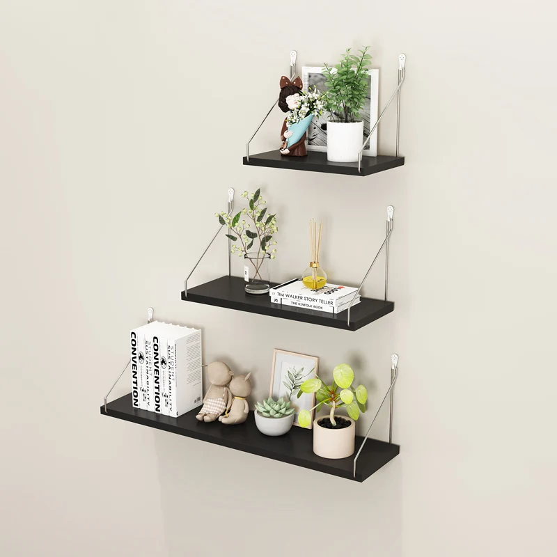 Generic Wooden Wall Mounted Shelves, Living Room Dolls, Flower Pots