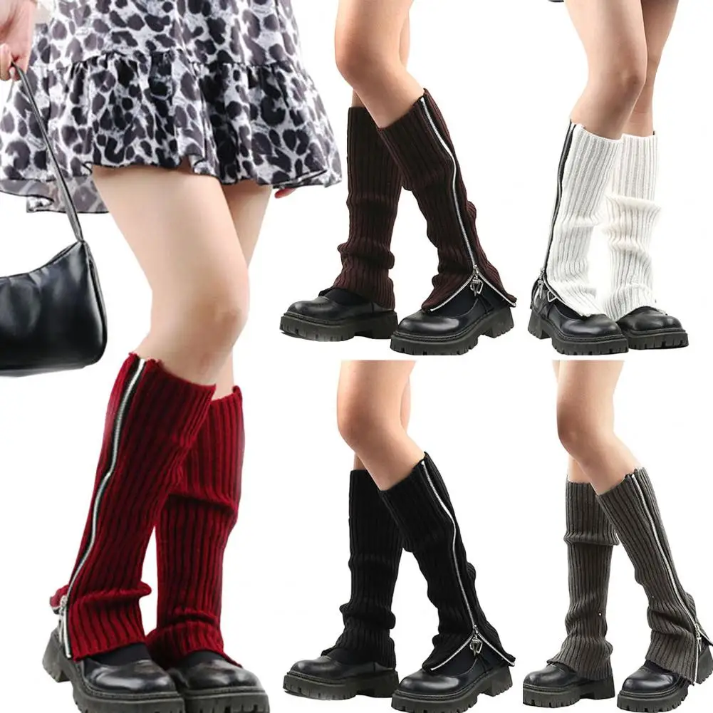 Вязаные чулки с боковой молнией, готические панковские ребристые трикотажные гетры в стиле Харадзюку, колпачки для ног с высокой боковой молнией
Вязаные чулки с боковой молнией, готические панковские ребристые трикотажные гетры в стиле Харадзюку, колпачки для ног с высокой боковой молнией